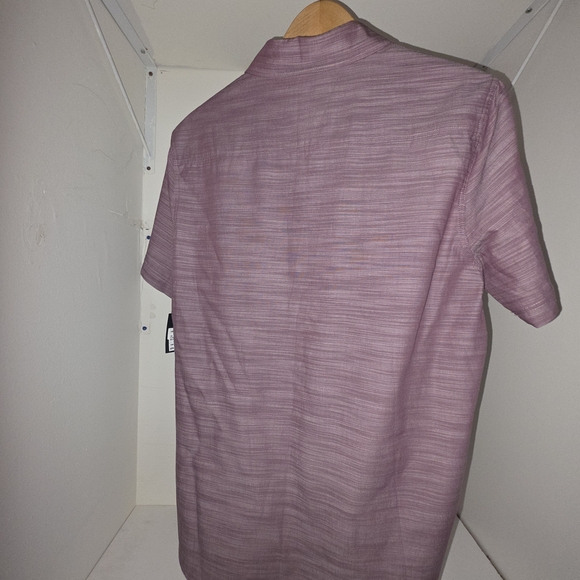 Mens Mauve Cotton Button Down. 100% cotton Crisp Look With Jeans, shorts, Khakis - Picture 7 of 14